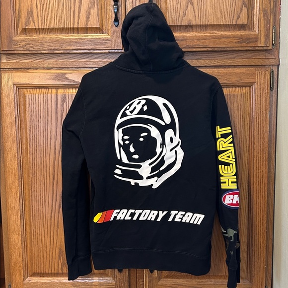 Billionaire Boys Club Black Hoodie Patchwork Graphic Astronaut Heart Mind - Picture 3 of 12